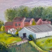 Meu projeto do curso: Pintura de paisagem a óleo: explore o poder da luz Ein Projekt aus dem Bereich Traditionelle Illustration, Bildende Künste, Bleistiftzeichnung, Ölmalerei und Naturalistische Illustration von vivianecs - 30.05.2024