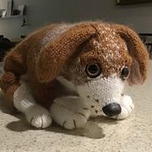 My project for course: Knitting Realistic Stuffed Animals: Make a Puppy from Yarn. Fiber Arts, DIY, Knitting, and Textile Design project by ljwhite1 - 06.01.2024