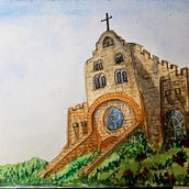 My project for course: Architectural Sketching with Watercolor and Ink.  CALARUEGA. Sketching, Drawing, Watercolor Painting, Architectural Illustration, Sketchbook & Ink Illustration project by rceegee - 05.31.2024