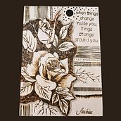 Mein Abschlussprojekt für den Kurs: Pyrographie für Anfänger: Illustrieren mit Brandmalerei. Traditional illustration, Arts, Crafts, and DIY project by Sandrina Weisgerber - 06.02.2024