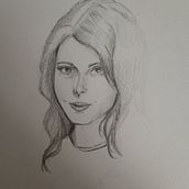 Il mio progetto del corso: Ritratto su blocco da disegno: esplora il volto umano. Un proyecto de Bocetado, Dibujo, Dibujo de Retrato, Dibujo artístico y Sketchbook de valentina_mascaro - 02.06.2024