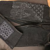 My project for course: Introduction to Japanese Sashiko Stitching. Embroider, Fiber Arts, DIY, Upc, cling, and Textile Design project by Julia - 06.03.2024