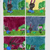 Mój projekt z kursu: Wprowadzenie do psychologii koloru: narracja chromatyczna. Un projet de Illustration traditionnelle, Beaux Arts, Peinture, Aquarelle, Illustration jeunesse, Narration , et Théorie des couleurs de Małgosia Filipowicz - 03.06.2024