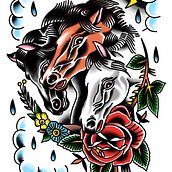 Mi proyecto del curso: Diseño de tatuajes estilo old school en Procreate. Drawing, Digital Illustration, and Tattoo Design project by Erick Moreno García - 06.03.2024