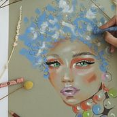 Pastel work. Traditional illustration project by Alina Burlacu - 04.27.2024