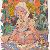 Almohadones: Ilustración manga con Procreate. Traditional illustration, Character Design, Comic, Digital Illustration, Digital Drawing, and Manga project by As Chaires - 10.11.2022