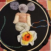 Mi proyecto del curso: Bordado en relieve con la técnica de encaje con nudos . Ilustração tradicional, Artesanato, Bordado, Tecido, e Design têxtil projeto de fer_roxana - 05.06.2024
