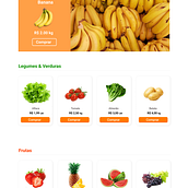 Meu projeto do curso: Design de produto digital com Lean e UX- Ecommerce de hortifruti. Un proyecto de UX / UI, Diseño Web, Diseño mobile y Diseño digital de Sara Romão dos Santos - 04.06.2024