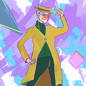 God of Mysteries (Dan Kelby's Character Design: Develop Your Own Style Course). Traditional illustration, Character Design, Drawing, Digital Illustration, and Digital Drawing project by George W - 06.06.2024