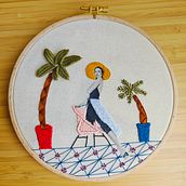 Mi proyecto del curso: Bordado en fotografías sobre tela. Photograph, Collage, Paper Craft, Printing, Embroider, DIY, and Textile Design project by Clara Perez Sedano - 06.06.2024