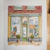 Mein Abschlussprojekt für den Kurs: Urbane Illustration mit Wasserfarben: Porträtiere deine Stadt . Pictura, Desen, Pictură în acuarelă & Ilustrație arhitecturală de s_boehringer - 06.06.2024