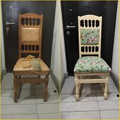 Restauración y Tapizado : Silla Reina. Design, Arts, Crafts, Fine Arts, Painting, and Oil Painting project by Jocelyn Barrios Trarupil - 06.05.2022