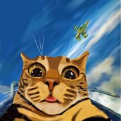 "In The Catpit" - My project for course: Caricature Drawing with Infinite Painter. Un projet de Illustration traditionnelle et Illustration numérique de Adrian Morales Creel - 06.06.2024
