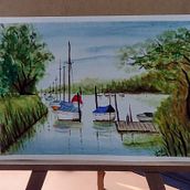 Pintura en acuarela de paisajes marinos. Painting project by Laura Alvarez - 06.07.2024
