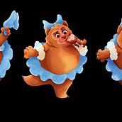 Country Bear Redesign. Un progetto di Character design e Illustrazione digitale di Sydney Zeigler - 07.06.2024