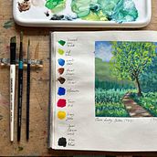 Mi proyecto del curso: Pintura de paisajes con gouache para principiantes. Un progetto di Belle arti, Pittura, Illustrazione naturalistica e Pittura gouache di Tamara - 07.06.2024
