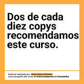 Mi proyecto del curso: Copywriting para copywriters . % Marta Marco Romero tarafından hazırlanan Reklamcılık, Metin, azarlığı, Hika, e anlatımı, Ve İletişim projesi - 06.07.2024