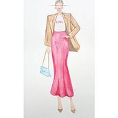 Mi proyecto del curso: Ilustración de moda con acuarela: silueta, color y fluidez Ein Projekt aus dem Bereich Traditionelle Illustration, Aquarellmalerei und Mode-Illustration von Yulisa Gonzalez Moreno - 18.06.2024