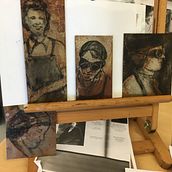 Women of Steel Portraits on Rusted Steel. Un progetto di Artigianato di Jane Howard - 07.06.2024