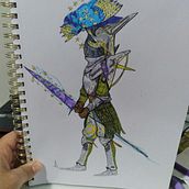 My project for course: Fantasy Character Design in Procreate. Traditional illustration, and Character Design project by josueoteropedraza - 06.07.2024