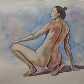Mi proyecto del curso: Figura humana en acuarela. Un projet de Illustration traditionnelle, Beaux Arts, Peinture, Dessin réaliste, Dessin anatomique , et Aquarelle de Raúl Tame Bárcenas - 08.06.2024