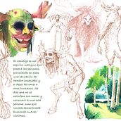 Wendigo . Un proyecto de Diseño de personajes, Pintura, Dibujo a lápiz, Dibujo, Pintura a la acuarela, Ilustración tradicional, Sketchbook e Ilustración con tinta de Viridiana Benitez Mendoza - 09.06.2024