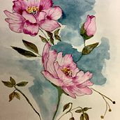 My project for course: Artistic Floral Watercolor: Connect with Nature. Un progetto di Illustrazione tradizionale, Pittura, Pittura ad acquerello e Illustrazione botanica di pooh4jvn - 06.06.2024