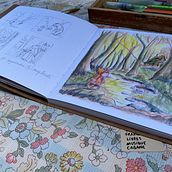 Mon projet du cours :  Techniques d'illustration jeunesse dans un carnet de croquis. Character Design, Pencil Drawing, Children's Illustration, Sketchbook, Gouache Painting, and Picturebook project by Estelle N. - 06.10.2024