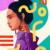 My project for course: Digital Portraits in Procreate with Graphical Elements. Digital Illustration, Portrait Drawing, and Figure Drawing project by Graham Corcoran - 06.08.2024