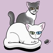 Mis michis. Digital Illustration project by Javier Lagos - 09.16.2023