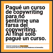 Mi proyecto del curso: Copywriting para copywriters. Advertising, Cop, writing, Stor, telling, and Communication project by Mary Vallejo - 06.11.2024