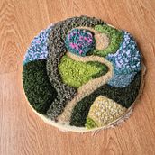 My project for course: Artistic wool cut for tapestries. Un projet de Broderie, Décoration, Art textile, DIY, Punch needle , et Design textile de Jo Ullah - 11.06.2024