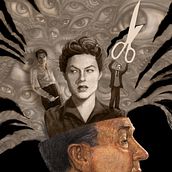 A Look Inside Alfred Hitchcock's Spellbound by Chuck Todd. Un progetto di Illustrazione tradizionale, Cinema, video e TV, Pittura, Fumetto, Disegno, Illustrazione editoriale, Pittura digitale, Pittura acrilica e Disegno di ritratti di Chuck Todd - 19.10.2023