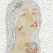 Mi proyecto del curso: Retrato ilustrado con Procreate . Ilustração tradicional, Ilustração vetorial, Ilustração digital, e Desenho de retrato projeto de Caro Covelli - 12.06.2024