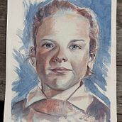 My project for course: Artistic Portrait with Watercolors. Fine Arts, Painting, Watercolor Painting, and Portrait Drawing project by linda_lozier - 06.13.2024