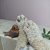 My project for course: Knitting Realistic Stuffed Animals: Make a Puppy from Yarn. Fiber Arts, DIY, Textile Design, and Knitting project by Lula Escoto Campos - 09.04.2024