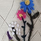 Bordado en lana sobre tejido de punto.. Embroider, Fiber Arts, and Textile Design project by Victoria Arias - 06.14.2024