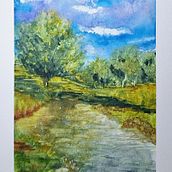 My project for course: Natural Landscapes in Watercolor Ein Projekt aus dem Bereich Bildende Künste, Malerei und Aquarellmalerei von Esther Middel - 15.06.2024