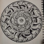 Mi proyecto del curso: Zentangle y mandalas: dibuja patrones armónicos. Pintura, Desenho, Pintura Acrílica, e Criatividade para crianças projeto de Patricia Gaviria - 13.06.2024