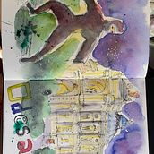 My project for course: Artistic Watercolor Sketching: Dare to Express Your Ideas. Traditional illustration, Sketching, Creativit, Drawing, Watercolor Painting, and Sketchbook project by olena_kummer - 06.15.2024