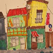 Mi proyecto del curso: Dibujo arquitectónico expresivo con marcadores de colores. Un proyecto de Bocetado, Dibujo, Ilustración arquitectónica, Sketchbook e Ilustración con tinta de José Tomás Mahuzier Campodonico - 16.06.2024