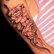 Mi proyecto del curso: Tatuaje botánico con puntillismo. Traditional illustration, Tattoo Design, Botanical Illustration, and Design project by Camilo Navia - 06.15.2024