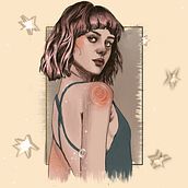 Meu projeto do curso: Retrato Ilustrado com Procreate. Traditional illustration, Vector Illustration, Digital Illustration, and Portrait Drawing project by Camila Britto - 06.18.2024