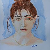 Mi proyecto del curso: Retrato en acuarela a partir de una fotografía. Traditional illustration, Watercolor Painting, and Portrait Drawing project by Otilia Navarro - 06.18.2024