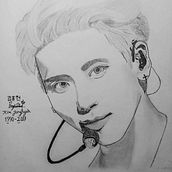 Jonghyun. Traditional illustration, Portrait Drawing, and Realistic Drawing project by Adolfo Rodríguez Tecuapacho - 04.07.2022