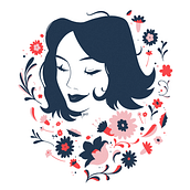 Meu projeto do curso: Retrato ilustrado com elementos botânicos. Ilustração tradicional, Ilustração digital, Ilustração botânica, e Desenho digital projeto de Bruna Medeiros - 15.06.2024
