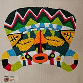 Mi proyecto del curso: Punch needle: borda máscaras decorativas. Un proyecto de Bordado, Punch needle, Diseño textil y Decoración de interiores de johny abreu - 12.10.2024