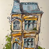 My project for course: Expressive Architectural Sketching with Colored Markers. Sketching, Drawing, Architectural Illustration, Sketchbook & Ink Illustration project by Andreea Diana Spineanu - 06.19.2024