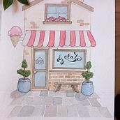 Mi proyecto del curso: Ilustración urbana en acuarela: retrata tu ciudad. Painting, Drawing, Watercolor Painting, and Architectural Illustration project by Mich Altschuler - 06.27.2024
