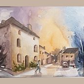 Mi proyecto del curso: Fundamentos de la luz y el color para acuarela. Een project van Schilderij, Aquarelschilderen y  Architecturale illustratie van isabel.riba - 15.06.2024
